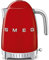 Smeg 50's Retro 7 Cup Stainless Steel Variable Temperature Electric Kettle with 7 Temperature Settings, Led Display, Swivel Base and Keep Warm Function Red KLF04RDUS