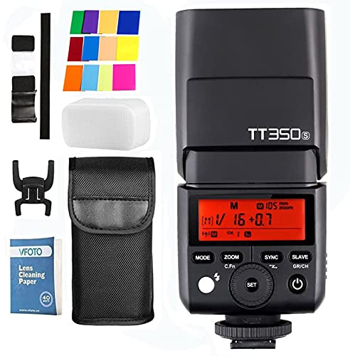Godox TT350S 2,4 G HSS 1/8000s TTL II GN36 Blitz-Blitzlichtkamera Kompatibel für Sony A7R A7S A7RII A7S A7RII A6300 A6000 DSLR-Kamera