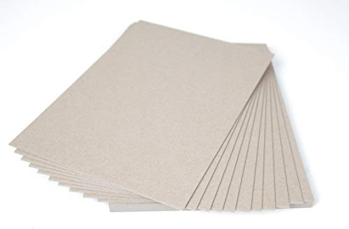 House of Card & Paper Graues Kraftkarton, 1500 Mikron, 945 g/m², A2, 5 Bögen pro Packung, grau