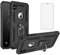 Phone Case for iPhone XR with Tempered Glass Screen Protector And Magnetic Stand Ring Holder Accessories Heavy Duty Rugged Protective Shockproof Hard Bumper iPhoneXR i 10XR 10R 10 X R RX Black