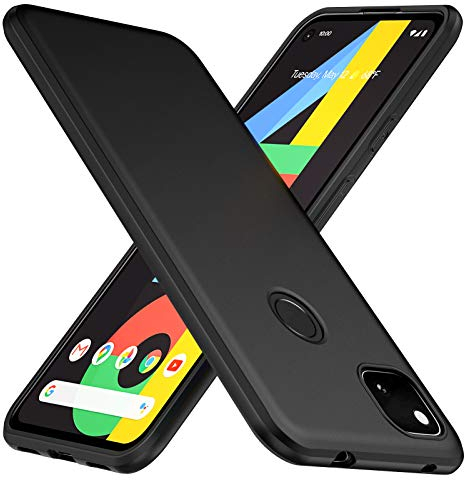 TesRank Cover per Google Pixel 4a 4G Cover, Custodia Sottile in TPU Morbido, Cover Protezione Anti Scivolo per Google Pixel 4a 4G-Nera (Non per Google Pixel 4a 5G)