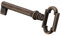Gedotec Bartschlüssel Metall braun durchgerieben | SCARLATTI | 1 Stück - Möbelschlüssel Antik für Schubladen | Halmlänge: 38 mm | Bunt-Bartschlüssel für Möbel-Schloss Ersatz-Schlüssel