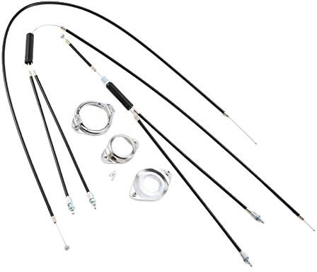 sharprepublic BMX Gyro Brake Cables Housing Complete Set Front & Rear (Upper and Lower) Spinner Rotor 1'' Stem Racing Stunt Riding Bicycle Brake Line Housing