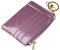 ehsbuy Porta Carte Credito Sottile Portatessere per Donna Ragazza Bimba, Portamonete con Cerniera Portachiavi, Portafoglio Donna Piccolo Pelle (Stella Viola)