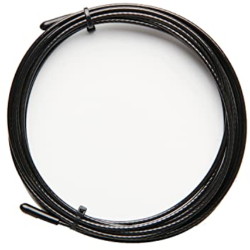 PICSIL Cavo di ricambio per corda per salto cross training, cavo in acciaio rivestito in pvc, lunghezza 3m, spessore 2,5-3mm, compatibile con altre marche Nero bianco 2,5 mm