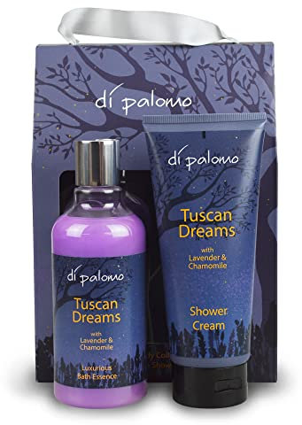 Di Palomo Vegan Tuscan Dreams Bath & Body Collection | Badeessenz & Duschcreme | Feuchtigkeitsspendende Hautpflege Geschenkset | Veganes Geschenkset | Entspannende Geschenke für Sie | Verwöhngeschenke