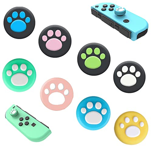 Silikon Joystick Kappen mit Cat Claw Kompatibel mit Nintendo Switch, Switch Lite, Joy-Con 8PCS Abdeckung Der Joystick-Griffkappen Ersatz Daumen Griff Kappen Weiche Silikon Analog Thumbstick Abdeckung