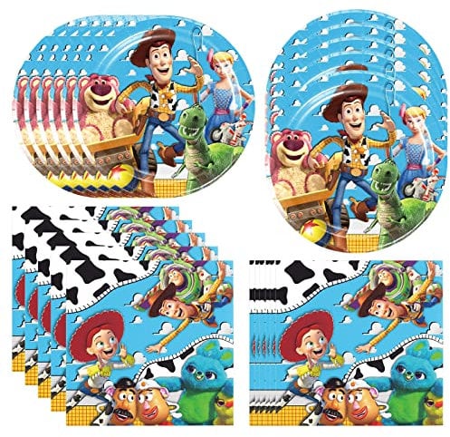 40pcs Toy Storys Party Supplies include 20 plates, 20 napkins for the Toy Storys birthday party decoration
