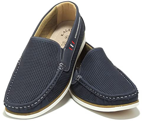 Calzados Romero Mocasín de Hombre Calado y Transpirable para Verano Colección KALASITY Azul Talla 42