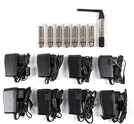DMX512 Sender mit 8pcs 2.4G Funk Empfänger DMX Transmitter für Bar Party Bühne Lichtsteuerung, drahtloses DMX Signal, Lichteffekte drahtlos Steuern
