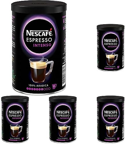 Nescafé Espresso Intenso - Café Soluble - Boîte de 95g (Lot de 5)