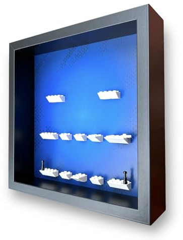 FRAMEPUNK Minifigure Display Case - for LEGO Marvel Studios Minifigures Series 2 71039 - Deep for accessories - Wall Mount or Free Stand - Removable Front for Easy Access - Black Frame