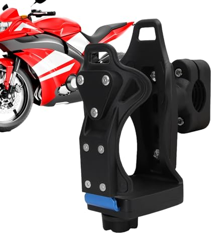 JPSDOWS Porte-Bouteille d'eau pour Moto, Porte-gobelet pour Moto et VTT | Support de Pare-Chocs Fixe pour Bouteille d'eau,Porte-bidon en Alliage d'aluminium pour vélos, VTT et Motos