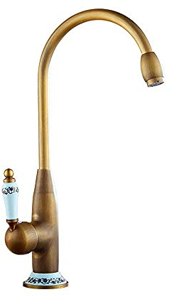 Professionelle Küchenspüle Wasserhahn Antik Blau und Weiß Porzellan Vintage Kalt Heiß Waschbecken Wasserhahn Küche Wasserhahn