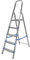 Leonardo Fai Da Te - scala pieghevole in alluminio 4+1 portata 100 kg - scala antiscivolo in alluminio max - ideale per uso domestico e lavorativo