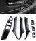 Seitentürgriff für BMW 5er-Serie F10 F11, Innentür-Zuggriff-Verkleidungs-Kits, Ersatz-Fensterschalter, Armlehnenverkleidung für BMW 520, 523, 525, 528, 530, 535 (Schwarz, Einzelne Löcher-7PCS)