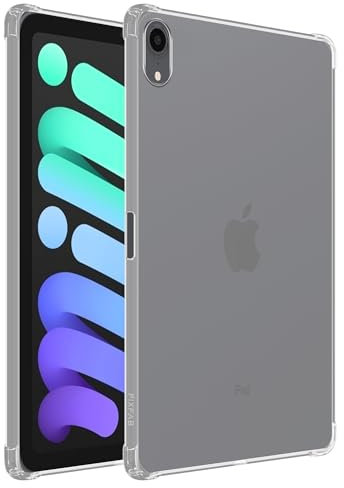 for Apple iPad Mini 6 8.3 Inch 6th Generation 2021 (Models: A2567/ A2568/ A2569) Clear Case, Shockproof [Ultra Slim] Scratch Resistant Gel Rubber Silicone [Protective Case] Tablet Cover