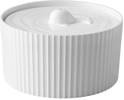 Fontaine en Céramique pour Chat, 1.5L Abreuvoir Automatique, Bol d'Eau en Porcelaine à Faible Bruit, Fontaine d'Eau pour Animaux de Compagnie, Chiens, Blanc