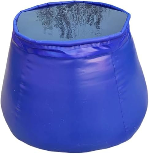 GYDUHYE Wasserspeicherblase mit großer Kapazität, faltbarer Wasserspeichertank, tragbarer Regenwasserbeutel zur Brandbekämpfung, landwirtschaftliche Outdoor-Baubewässerung (Größe: 1000 l, Farbe: Blau)