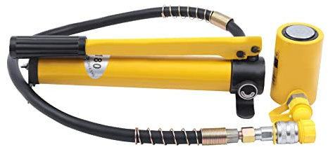 10-Tonnen-Hydraulikwagenheber, Porta Power Ram Kit + manuelle hydraulische Handpumpe CP-180, Mehrabschnittswagenheber, 2-Zoll-Hub, industrieller Mini-Hydraulikzylinder (10-Tonnen-Hydraulikwagenheber