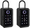 2 x Bluetooth-Schlüsselkasten mit Code und Fingerabdruck-Schlüsselsafe für Zuhause/Garage/Büro, Innen- und Außenbereich
