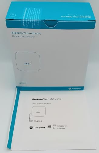 Biatain Non-Adhesive Foam Dressing 10cm x 10cm - Box of 10 | Superior Absorbency for Wound Care