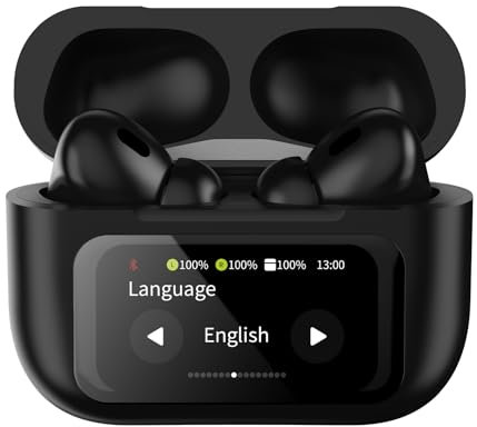 Ai kopfhörer übersetzer,KI-Übersetzungskopfhörer Übersetzungsgerät,3 in 1 Sprachübersetzer Kopfhörer Kabellos Übersetzer Bluetooth Ohrhörer,144 Sprachen Echtzeit Translation Earbuds