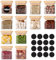 HUALIANG 12er Set Gewürzgläser, 140ml Gewürzgläser Eckig mit Holzdeckel, Gewürzdosen mit 16 Etiketten, Gewürzbehälter Spice Jars Gewürz Organizer, Vorratsgläser für Gewürze, Kaffeebohnen, Kräuter