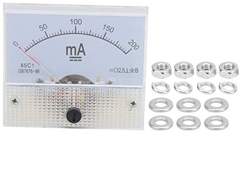 85C1 DC Amperemeter 0-200mA analoges Strommessgerät mit klarer Skala präzise Messung für Spannungsregler