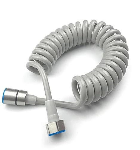 txuzong 4 Meter Duschschlauch Teleskopisch - Dehnbarer Brauseschlauch aus Edelstahl - Flexibel & Knicksicher für Handbrause und Dusche