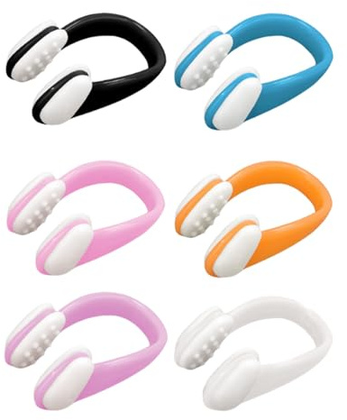 Rrlihjgu Pinze Naso Nuoto, Protezione Naso Allenamento, Tappo Di Sicurezza In Silicone 6 Pezzi Per Adulti Uomini Donne Sport Nautici