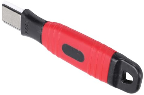Drfeify Garden Tool Sharpener, Double Sided Ceramic Sharpening Stone with Non Slip Rubber Handle for Gardening Pruning Shears Axes and Kitchen Tools