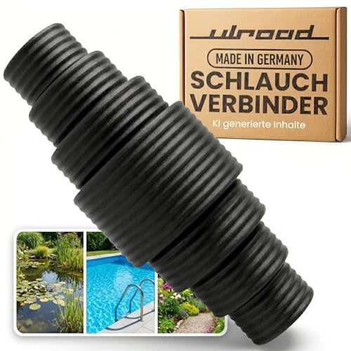 ULROAD Schlauchverbinder 20/25/32/38mm I Made IN Germany Verbinder für Garten & Schwimmbad I Teichschlauch I Poolschlauch Schwimmbadschlauch Schlauch Adapter Reduzierung Anschluss | aus Kunststoff