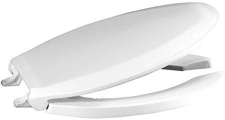 Centoco 820TM-001 Plastic Elongated Toilet Seat with Open Front, White