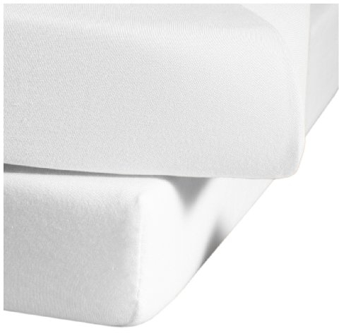 Fleuresse Jerseyspannlaken, weiß, 90 x 220 - 100 x 220 cm
