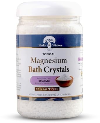 Health & Wisdom Magnesium Bath Crystals - 1.75 lbs - Up to 14 Uses