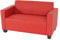 Mendler 2er Sofa Couch Lyon Loungesofa Kunstleder - rot