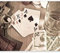 Fototapete murando 350x256 cm Vlies Tapeten Wandtapete XXL Moderne Wanddeko Design Wand Dekoration Wohnzimmer Schlafzimmer Büro Flur Spielkarten Revolver Geld Poker Whiskey i-B-0002-a-b