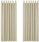 Deconovo Gardinen Blickdichte Vorhänge Verdunklung Schlaufen Lärmschutz Modern Schlafzimmer Thermo, 220x140 cm(HöhexBreite), Beige, 2er Set