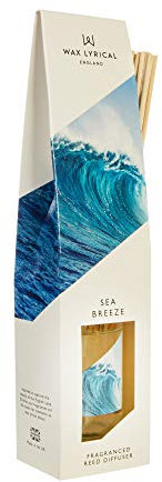 Wax Lyrical, Sea Breeze, Rattan, Blue, 100ml Reed Diffuser