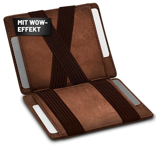 GenTo FLAPLET - Geldbörse mit/ohne Münzfach - TÜV geprüfter RFID NFC Schutz - Magic Wallet - Magischer Geldbeutel - Inklusive Geschenkbox - Smart Wallet - Portemonnaie für Herren/Damen