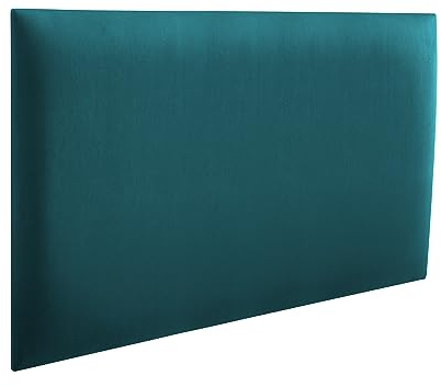 RAVIO Wandpaneele gepolstert | 3D Wandverkleidung mit Schaumstoff | Wandkissen als Kopfteil für Bett | Wanddekoration für Schlafzimmer, Kinderzimmer, Büro, Diele | (Dunkles Türkis, 60x40 cm)