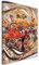 Feeby Quadro Tela Non Tessuta Gustav Klimt Pittura Albero Della Vita Stile Moderno 80x120 cm d' Arte Moderna Decorazione Murale Estetica Rami a spirale Fiori Farfalla rosso