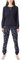 Merry Style Damen Lang Zweiteiliger Schlafanzug aus Baumwolle Pyjama Set Winter MS10-168 (Marineblau (Silberne Sterne), L)