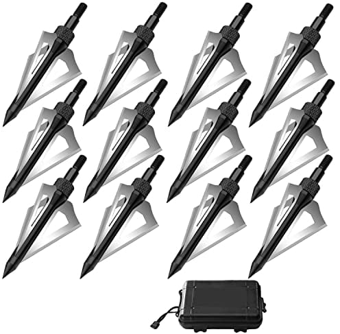 Pfeilspitzen 100 Körnern Jagdspitzen 12 Stück Pfeilspitzen für Carbonpfeile Bogenschießen Armbrüste mit Jagdspitzen Box