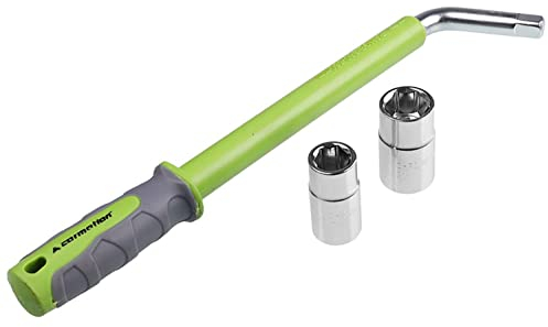 Carmotion Teleskop Radmutternschlüssel Set 3tlg. Ausziehbarer Radschlüssel mit 17/19mm & 21/23mm Einsätzen - 1,2 Zoll Antrieb / 35-703