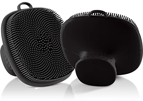 VWMYQ Confezione da 2 scrubber per il viso, in silicone, per la pulizia del viso, spazzola per la pulizia del viso in silicone, impermeabile, per la pulizia e l'esfoliazione