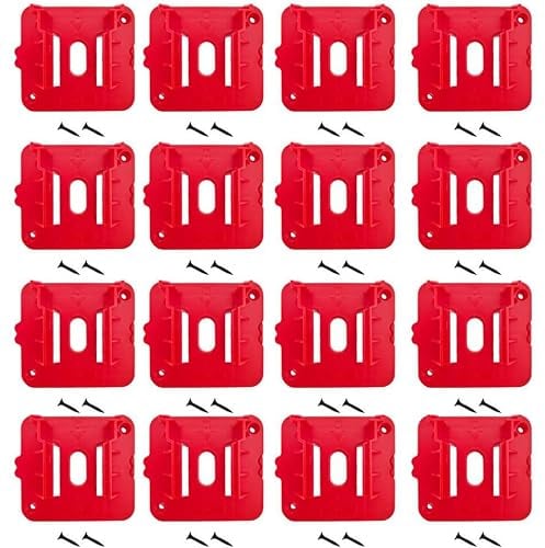 SKCMOX Plastic Battery Holders Mount for Milwaukee M18 18V Battery 16pcs