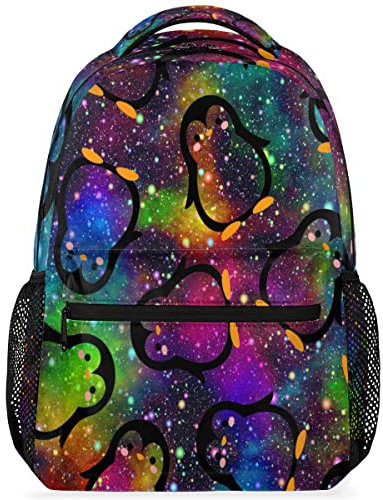 Lustiger Pinguin Laptop Rucksack Reisetasche Basic Durable Daypack Große Kapazität Reise Essentials Zubehör für Männer Frauen Erwachsene, Lustiger Pinguin, Lustiger Pinguin