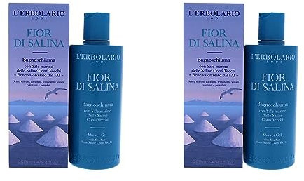 L'Erbolario Bagnoschiuma Fior Di Salina, 250 ml (Confezione da 2)
